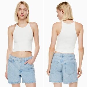 Aritzia Sunday Best Great Mood‎ High-Waisted Mom Jean Denim Shorts Size 27